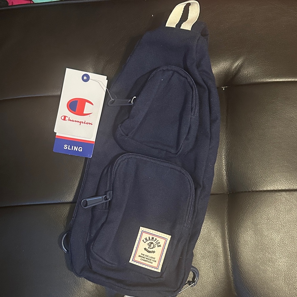Champion Navy Single-strap Sling Bag for Men